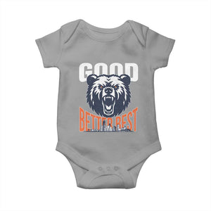 Good Better Best Graphic Baby Onesie Motivational Sports Fan Chicago Skyline TS02 Sport Gray Print Your Wear