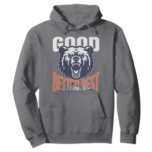 Good Better Best Graphic Hoodie Motivational Sports Fan Chicago Skyline TS02 Charcoal Print Your Wear