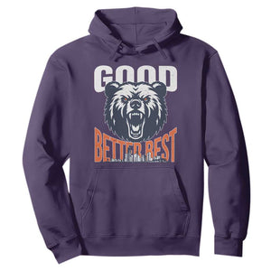 Good Better Best Graphic Hoodie Motivational Sports Fan Chicago Skyline TS02 Purple Print Your Wear