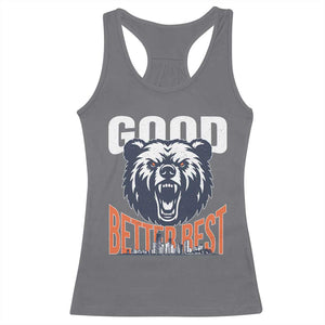 Good Better Best Graphic Racerback Tank Top Motivational Sports Fan Chicago Skyline TS02 Charcoal Print Your Wear