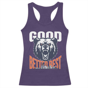 Good Better Best Graphic Racerback Tank Top Motivational Sports Fan Chicago Skyline TS02 Purple Print Your Wear