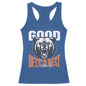 Good Better Best Graphic Racerback Tank Top Motivational Sports Fan Chicago Skyline TS02 Royal Blue Print Your Wear