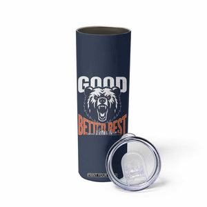Good Better Best Graphic Skinny Tumbler Motivational Sports Fan Chicago Skyline TS02 Print Your Wear