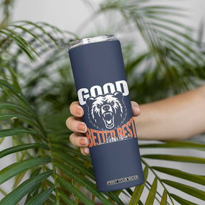 Good Better Best Graphic Skinny Tumbler Motivational Sports Fan Chicago Skyline TS02 Print Your Wear
