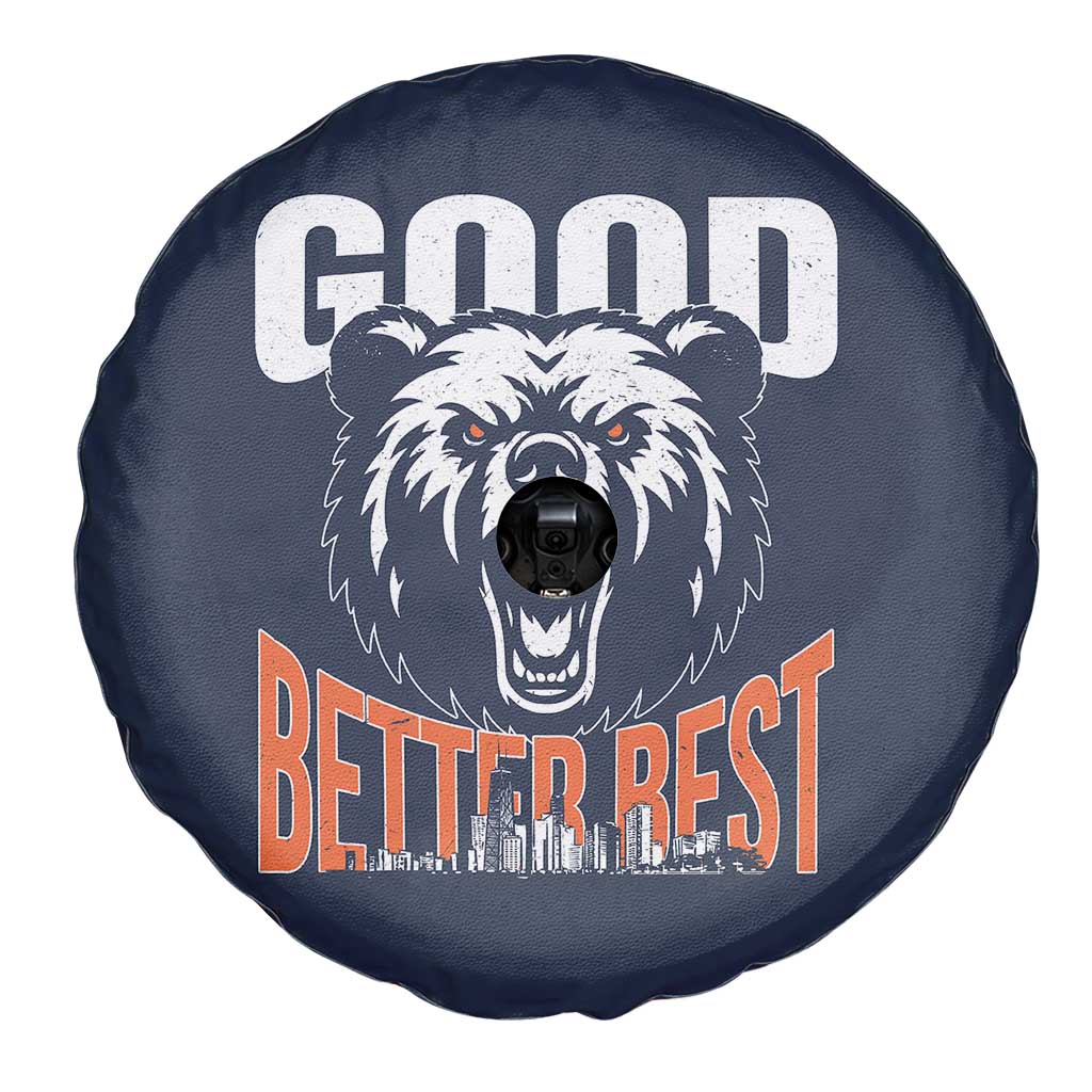 Good Better Best Graphic Spare Tire Cover Motivational Sports Fan Chicago Skyline TS02 Print Your Wear