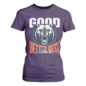 Good Better Best Graphic T Shirt For Women Motivational Sports Fan Chicago Skyline TS02 Purple Print Your Wear