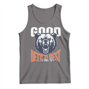 Good Better Best Graphic Tank Top Motivational Sports Fan Chicago Skyline TS02 Deep Heather Print Your Wear