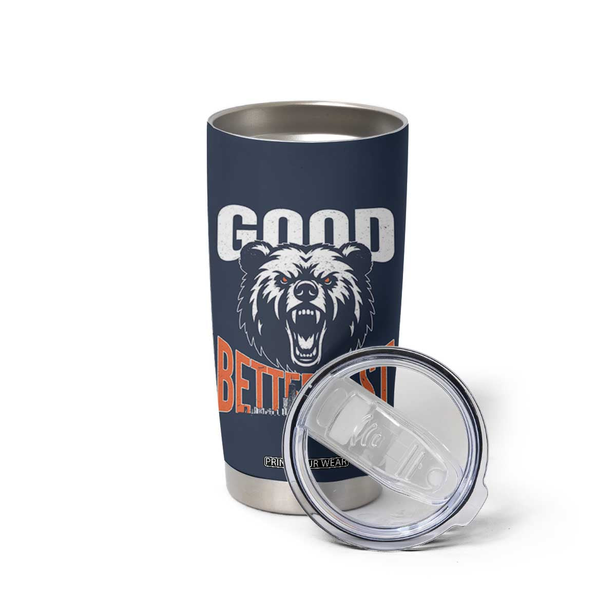 Good Better Best Graphic Tumbler Cup Motivational Sports Fan Chicago Skyline TS02 Print Your Wear