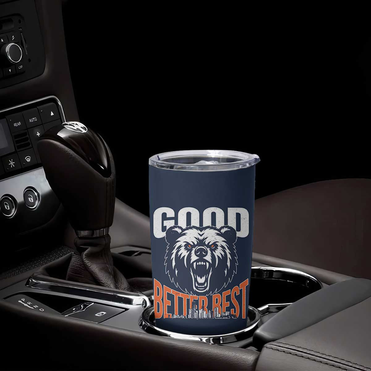 Good Better Best Graphic Tumbler Cup Motivational Sports Fan Chicago Skyline TS02 Print Your Wear