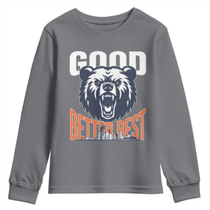 Good Better Best Graphic Youth Sweatshirt Motivational Sports Fan Chicago Skyline TS02 Charcoal Print Your Wear