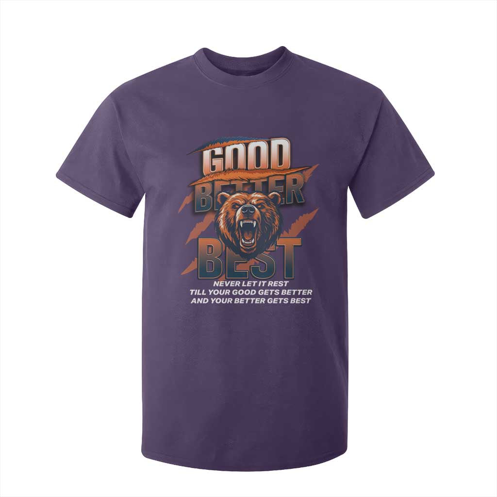 Good Better Best Motivational Fierce Graphic T Shirt For Kid TS02 Purple Print Your Wear