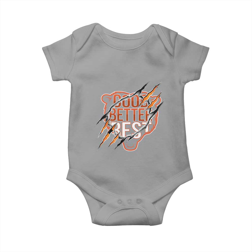 Good Better Best Graphic Baby Onesie Motivational Football Fans TS02 Sport Gray Print Your Wear