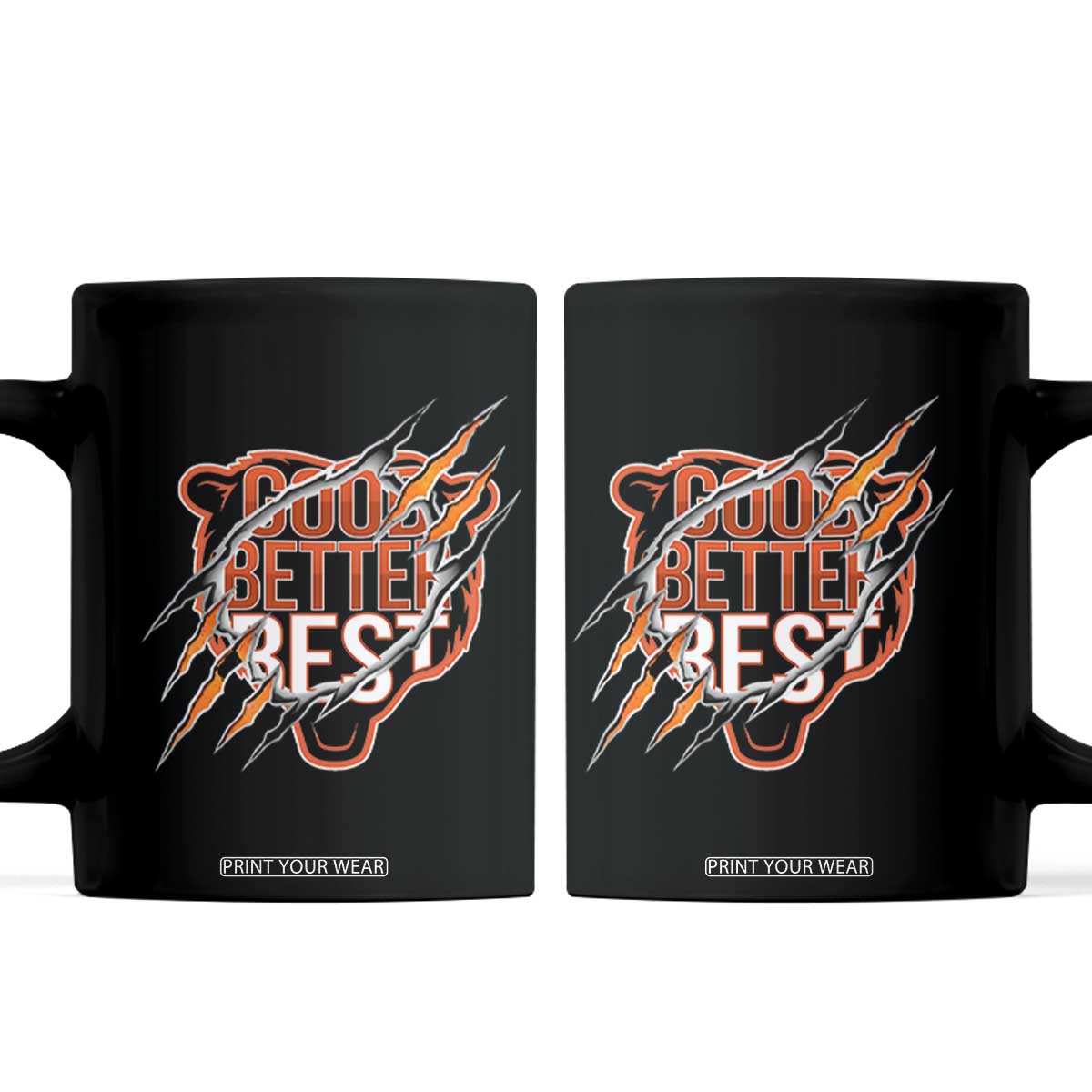 Good Better Best Graphic Coffee Mug Motivational Football Fans TS02 Black Print Your Wear