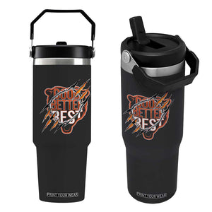 Good Better Best Graphic Flip Straw Tumbler Motivational Football Fans TS02 One Size: 30 oz Black Print Your Wear