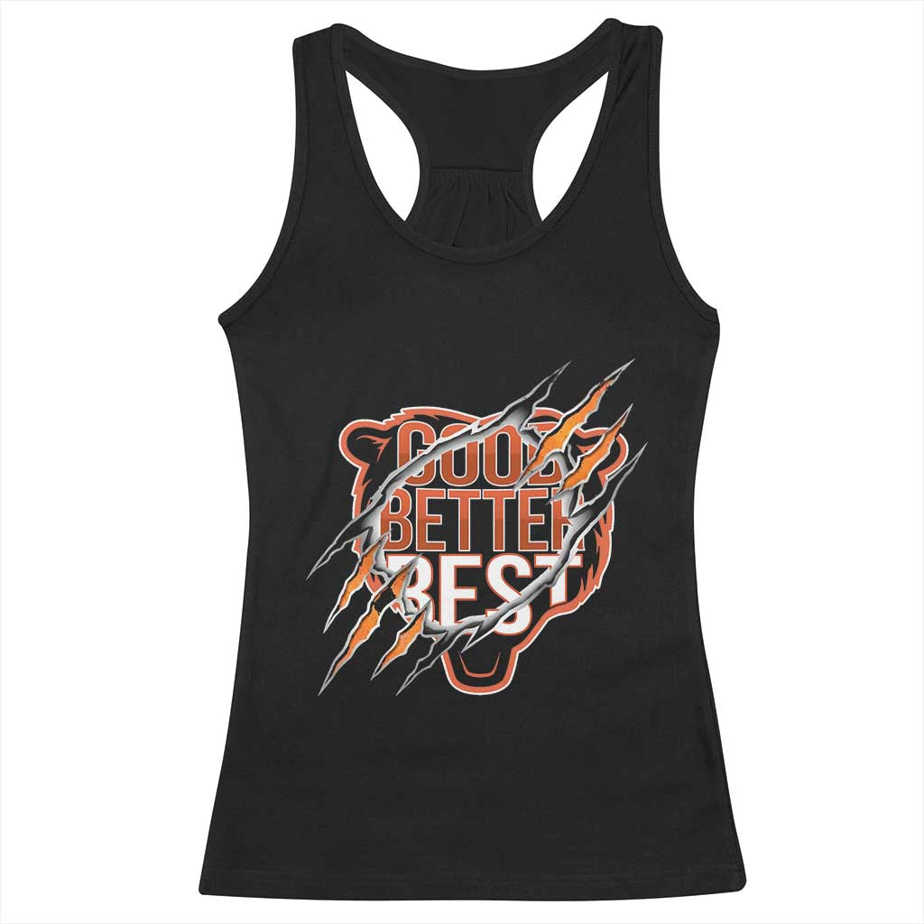 Good Better Best Graphic Racerback Tank Top Motivational Football Fans TS02 Black Print Your Wear