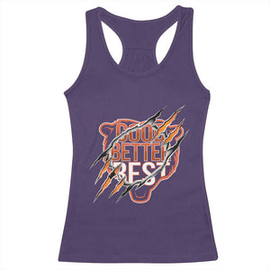 Good Better Best Graphic Racerback Tank Top Motivational Football Fans TS02 Purple Print Your Wear