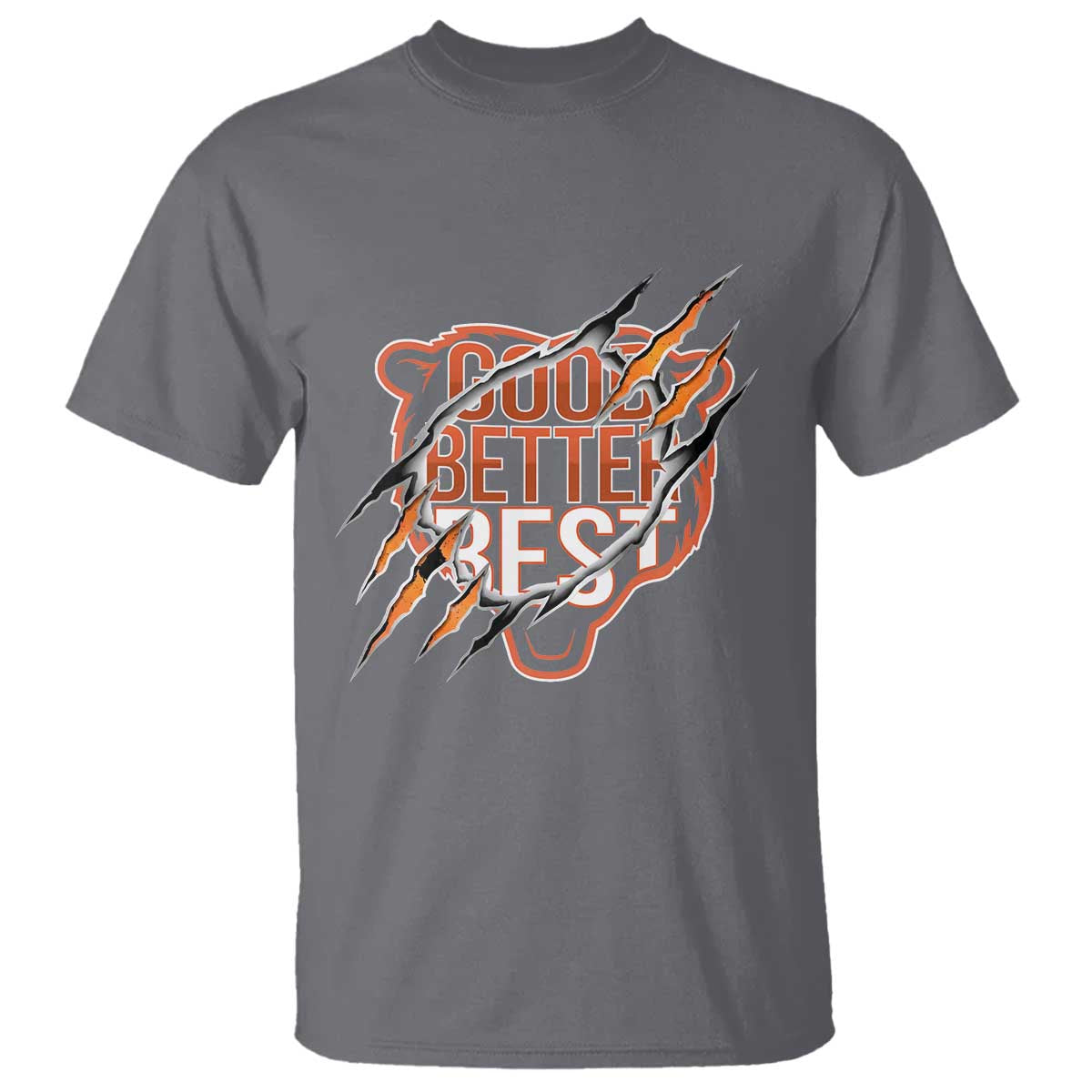 Good Better Best Graphic T Shirt Motivational Football Fans TS02 Charcoal Print Your Wear