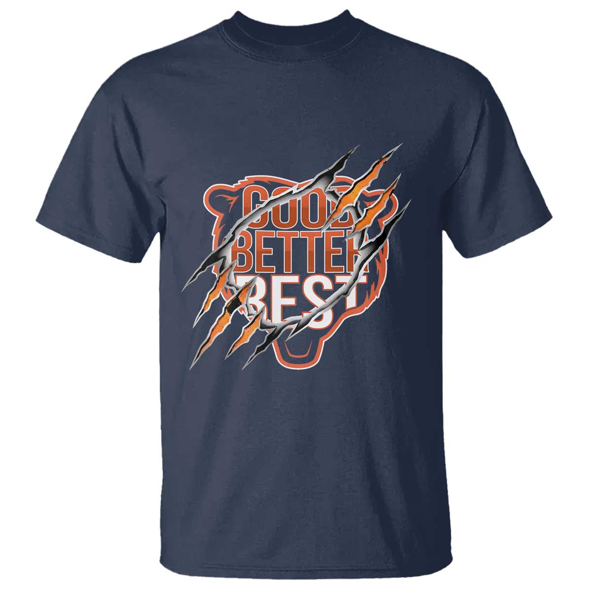 Good Better Best Graphic T Shirt Motivational Football Fans TS02 Navy Print Your Wear