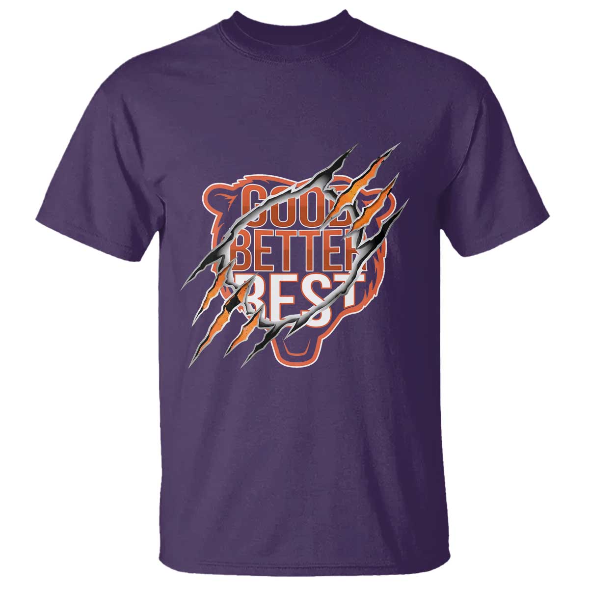 Good Better Best Graphic T Shirt Motivational Football Fans TS02 Purple Print Your Wear