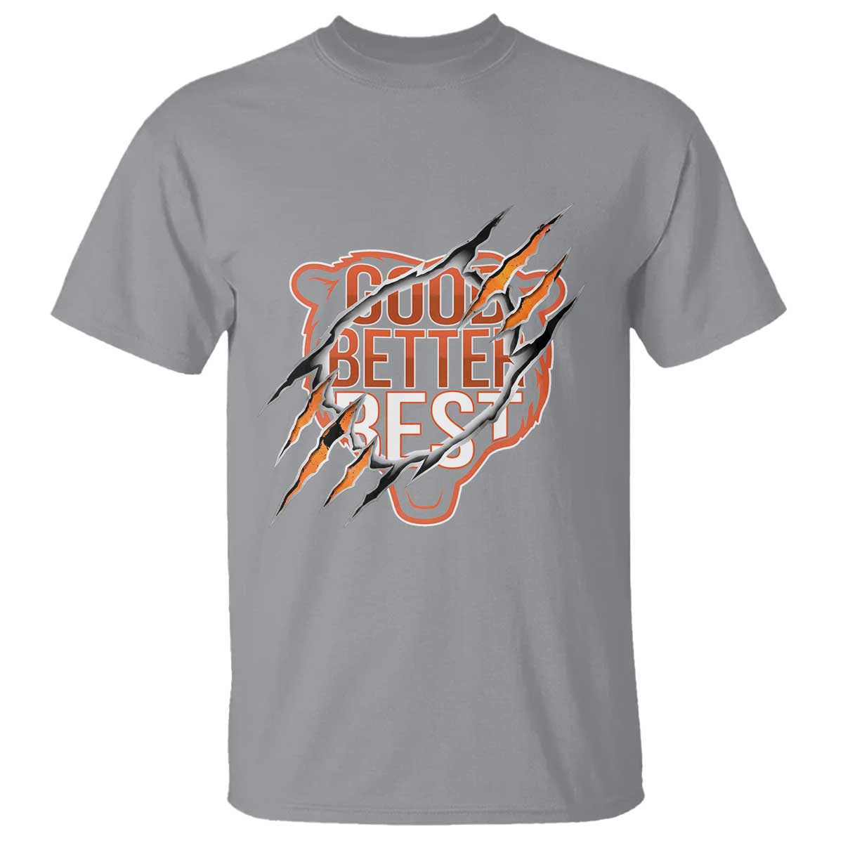 Good Better Best Graphic T Shirt Motivational Football Fans TS02 Sport Gray Print Your Wear