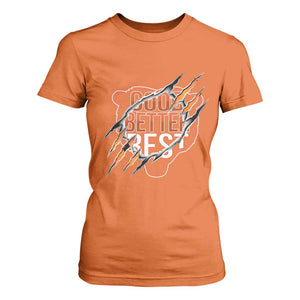 Good Better Best Graphic T Shirt For Women Motivational Football Fans TS02 Orange Print Your Wear