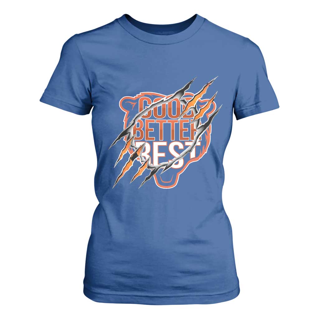 Good Better Best Graphic T Shirt For Women Motivational Football Fans TS02 Royal Blue Print Your Wear