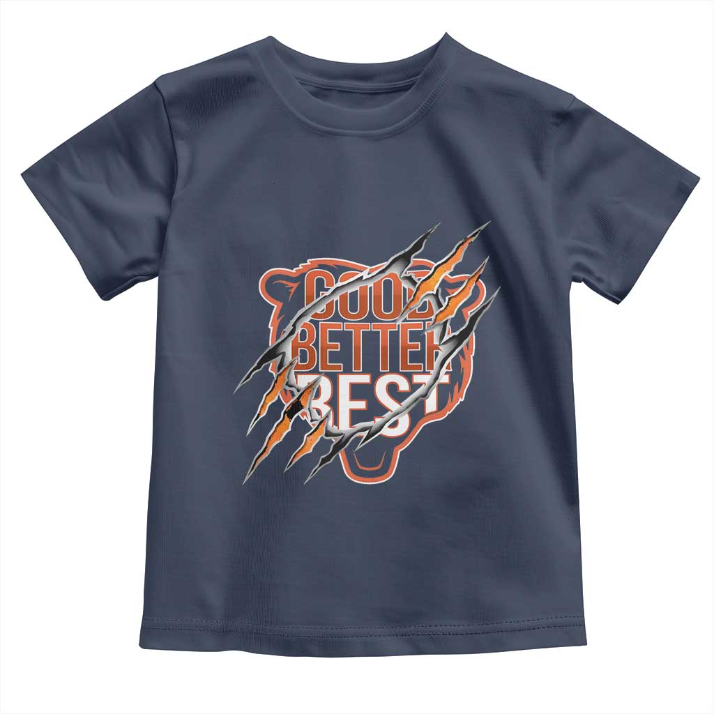 Good Better Best Graphic Toddler T Shirt Motivational Football Fans TS02 Navy Print Your Wear