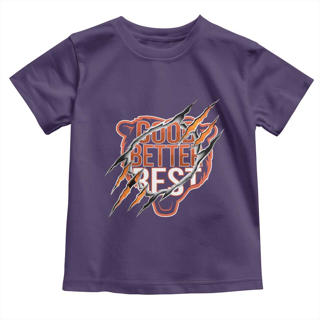 Good Better Best Graphic Toddler T Shirt Motivational Football Fans TS02 Purple Print Your Wear