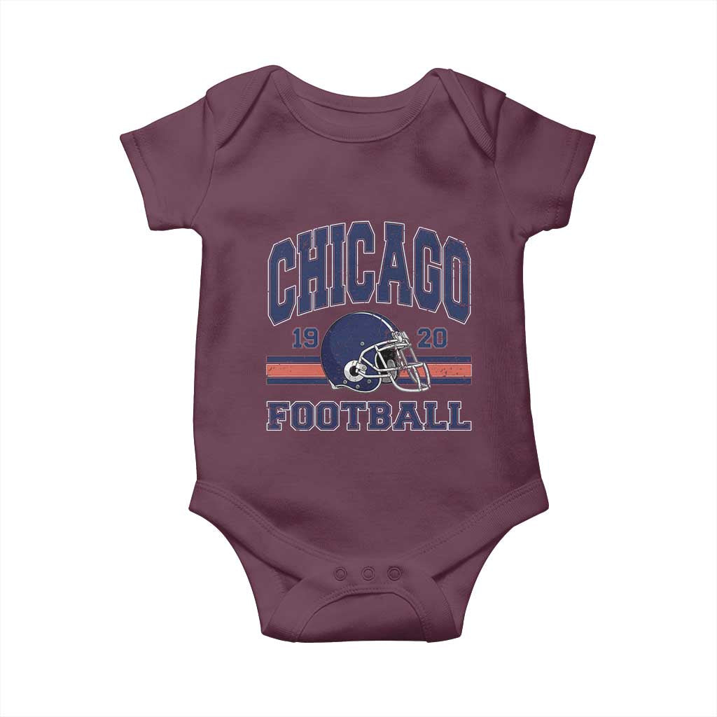 Chicago Football Lover Baby Onesie Windy City Pride Sports Fan TS02 Maroon Print Your Wear