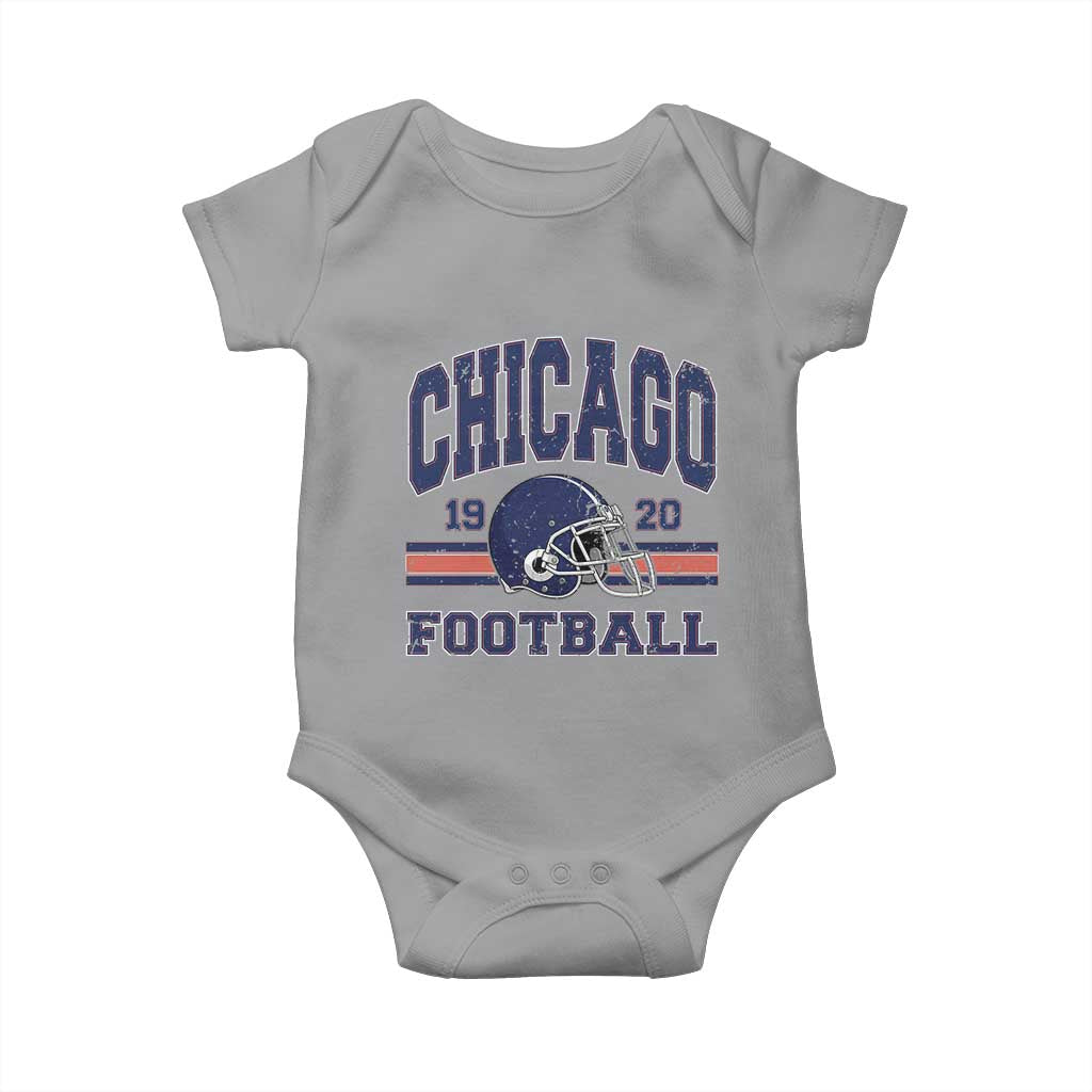 Chicago Football Lover Baby Onesie Windy City Pride Sports Fan TS02 Sport Gray Print Your Wear