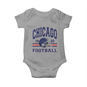 Chicago Football Lover Baby Onesie Windy City Pride Sports Fan TS02 Sport Gray Print Your Wear