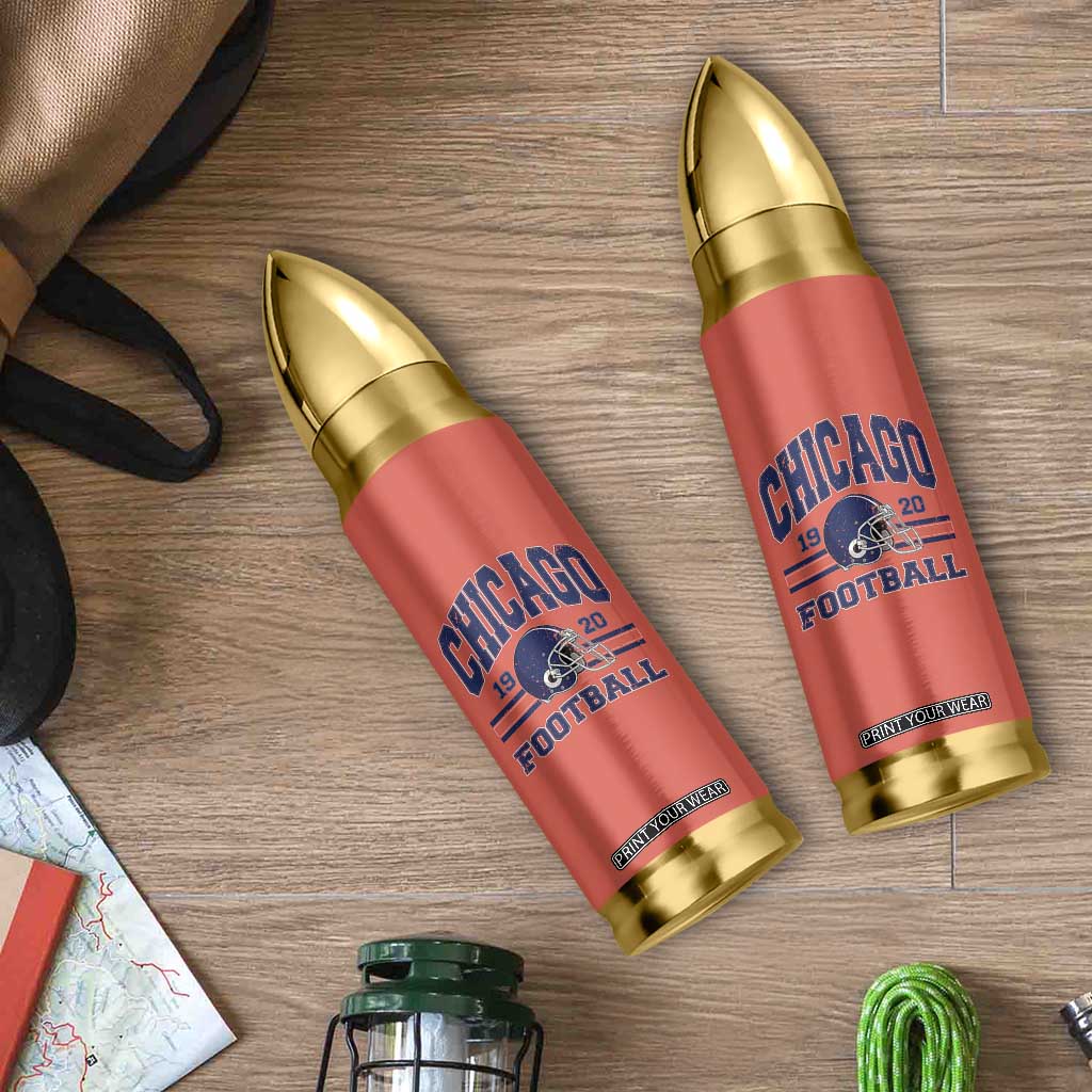Chicago Football Lover Bullet Tumbler Windy City Pride Sports Fan TS02 Print Your Wear