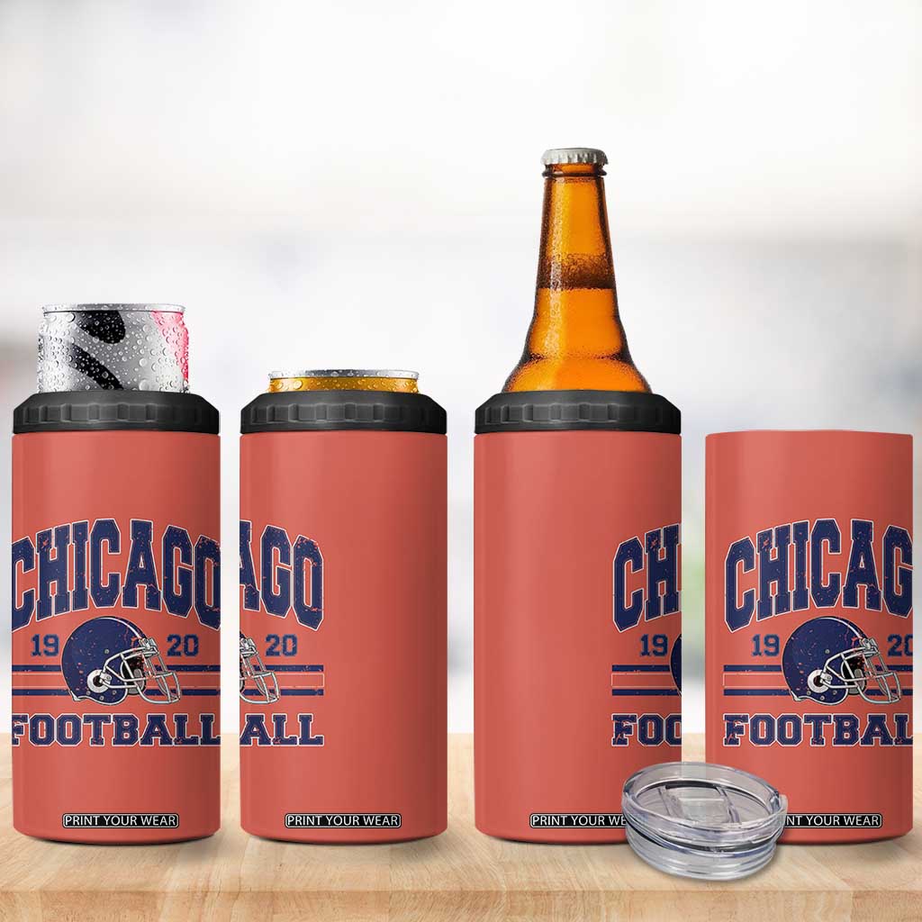 Chicago Football Lover 4 in 1 Can Cooler Tumbler Windy City Pride Sports Fan TS02 Print Your Wear