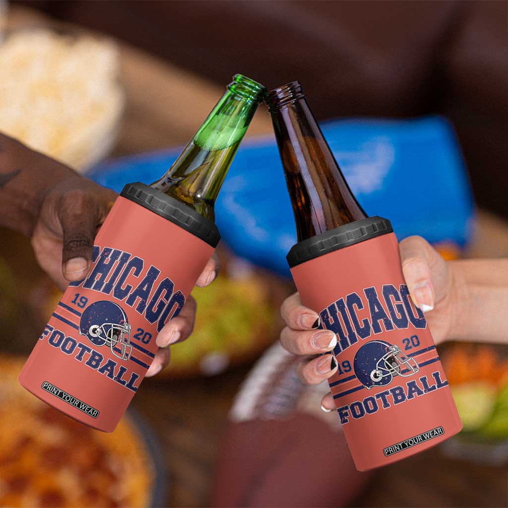 Chicago Football Lover 4 in 1 Can Cooler Tumbler Windy City Pride Sports Fan TS02 Print Your Wear