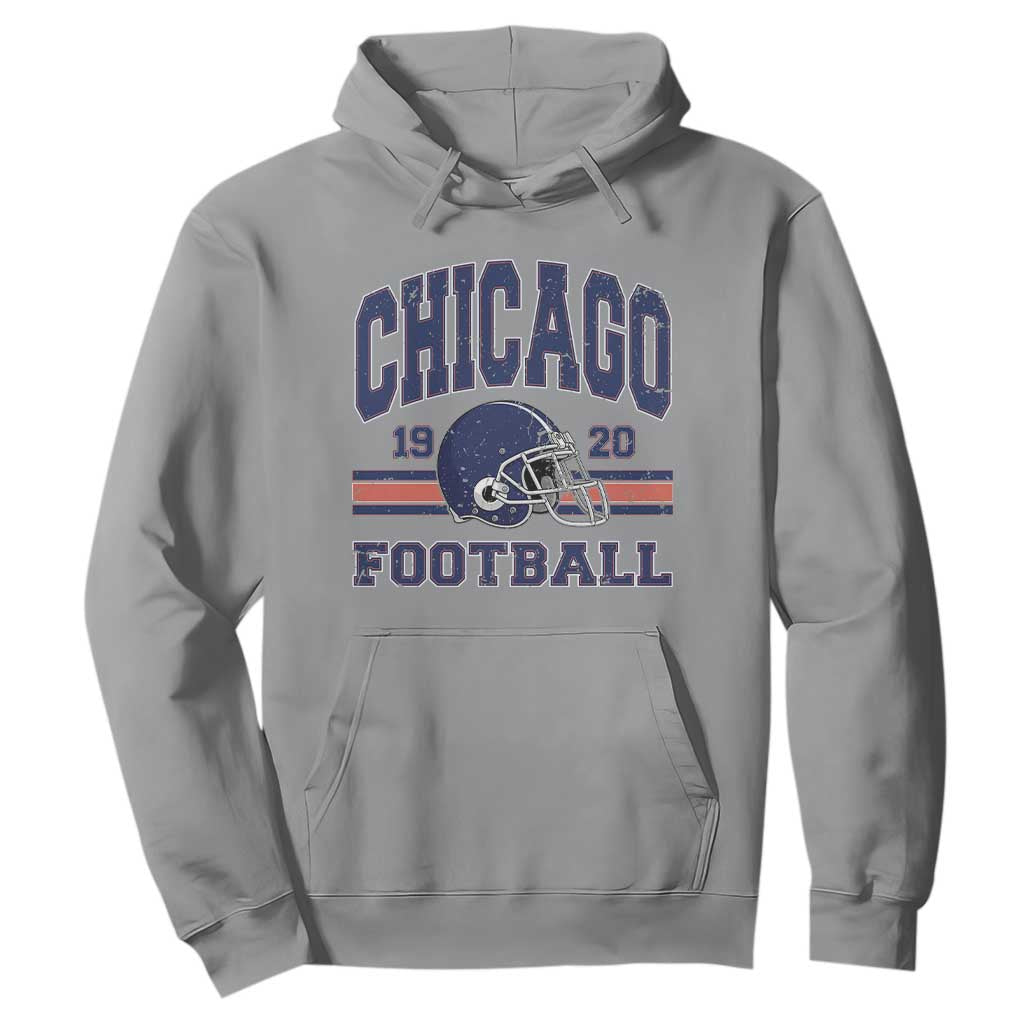 Chicago Football Lover Hoodie Windy City Pride Sports Fan TS02 Sport Gray Print Your Wear