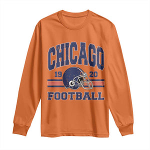 Chicago Football Lover Long Sleeve Shirt Windy City Pride Sports Fan TS02 Orange Print Your Wear