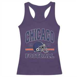 Chicago Football Lover Racerback Tank Top Windy City Pride Sports Fan TS02 Purple Print Your Wear