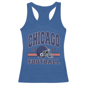 Chicago Football Lover Racerback Tank Top Windy City Pride Sports Fan TS02 Royal Blue Print Your Wear