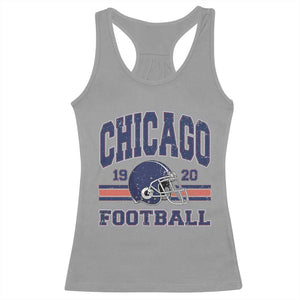 Chicago Football Lover Racerback Tank Top Windy City Pride Sports Fan TS02 Sport Gray Print Your Wear