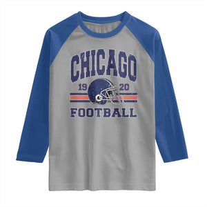 Chicago Football Lover Raglan Shirt Windy City Pride Sports Fan TS02 Sport Gray Royal Print Your Wear