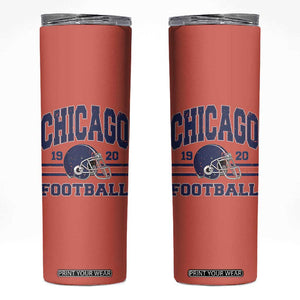 Chicago Football Lover Skinny Tumbler Windy City Pride Sports Fan TS02 Orange Print Your Wear