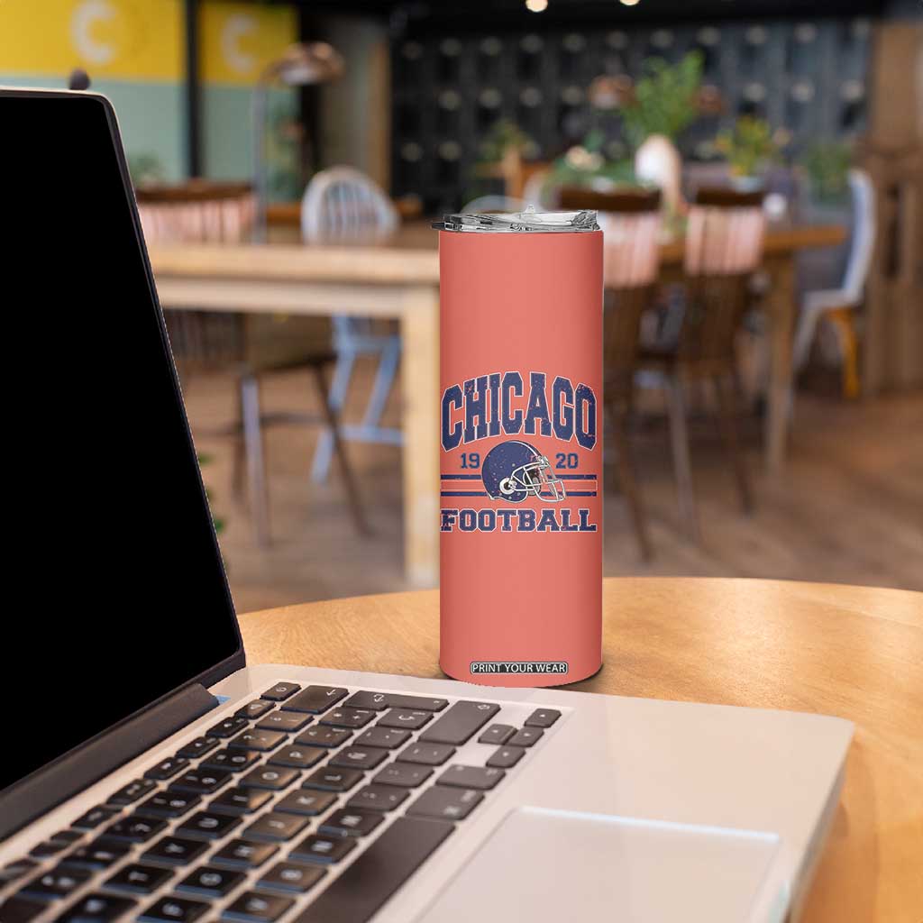 Chicago Football Lover Skinny Tumbler Windy City Pride Sports Fan TS02 Print Your Wear