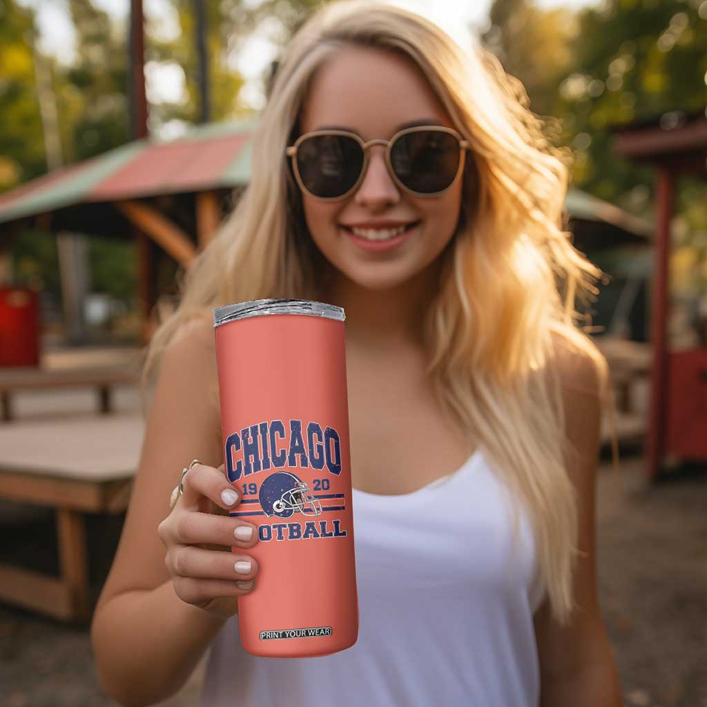 Chicago Football Lover Skinny Tumbler Windy City Pride Sports Fan TS02 Print Your Wear