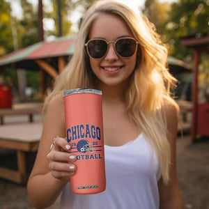 Chicago Football Lover Skinny Tumbler Windy City Pride Sports Fan TS02 Print Your Wear