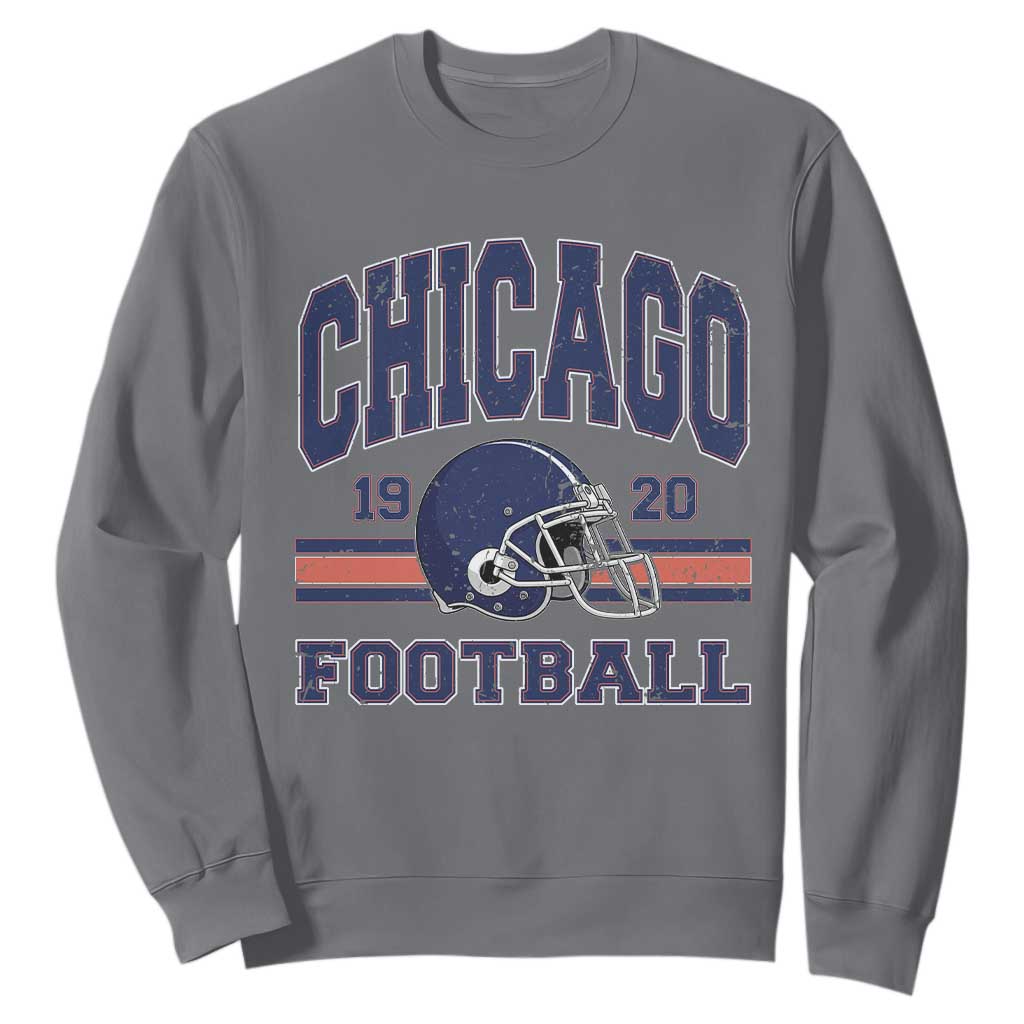 Chicago Football Lover Sweatshirt Windy City Pride Sports Fan TS02 Charcoal Print Your Wear