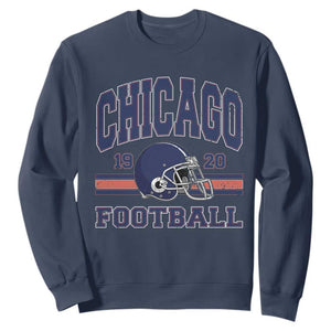 Chicago Football Lover Sweatshirt Windy City Pride Sports Fan TS02 Navy Print Your Wear