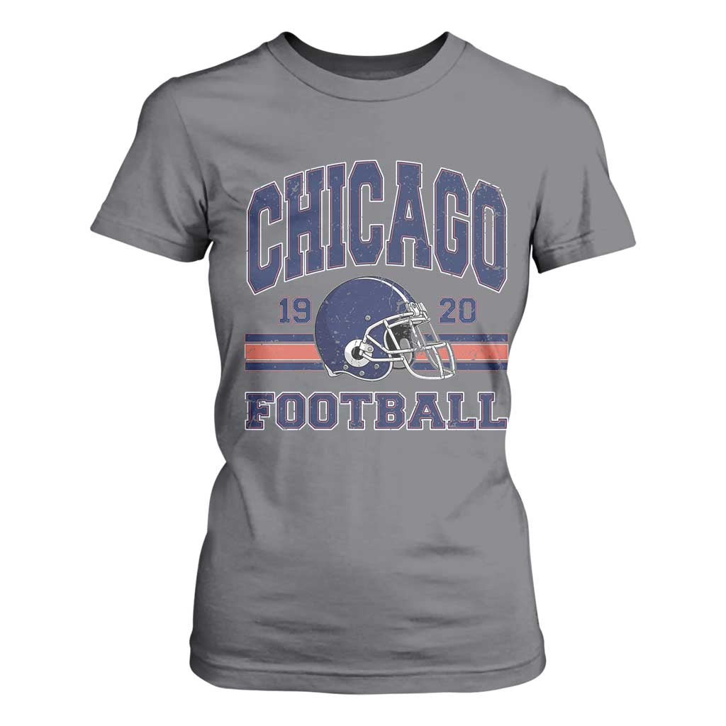 Chicago Football Lover T Shirt For Women Windy City Pride Sports Fan TS02 Charcoal Print Your Wear