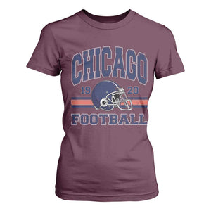 Chicago Football Lover T Shirt For Women Windy City Pride Sports Fan TS02 Maroon Print Your Wear