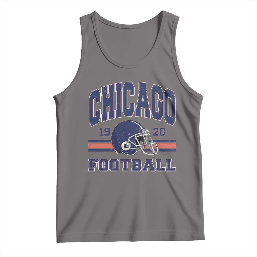 Chicago Football Lover Tank Top Windy City Pride Sports Fan TS02 Deep Heather Print Your Wear