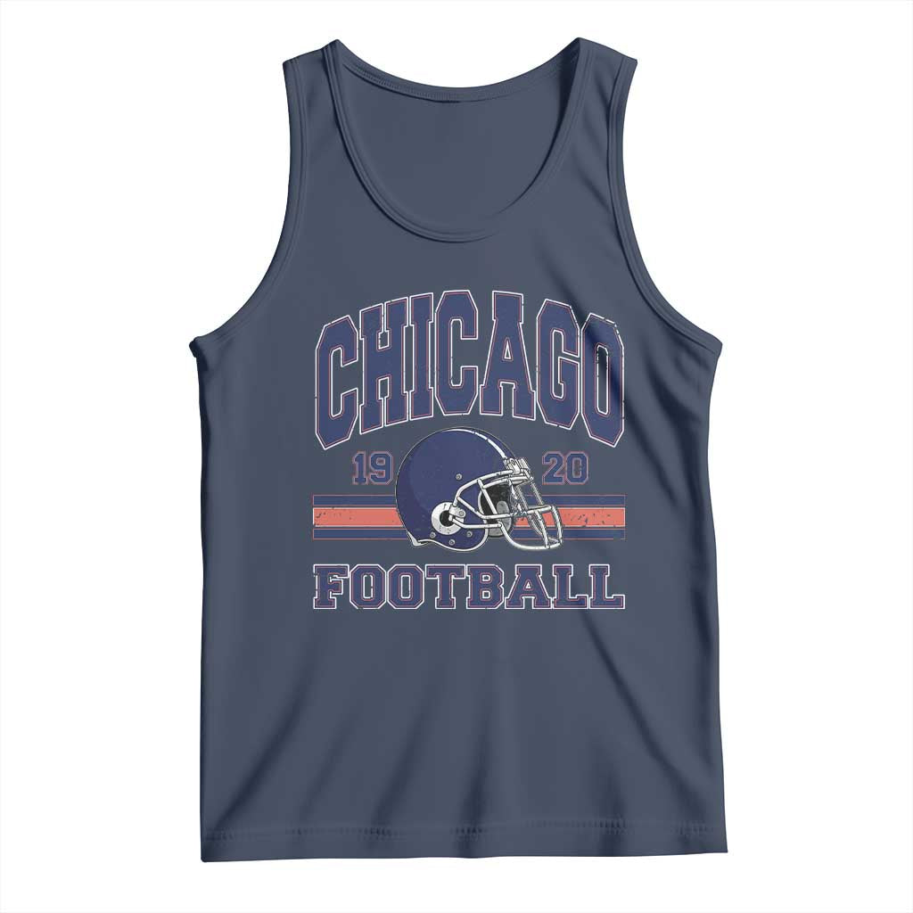 Chicago Football Lover Tank Top Windy City Pride Sports Fan TS02 Navy Print Your Wear